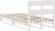 vidaXL vidaXL Rama łóżka bez materaca, biała, 75x190 cm, lite drewno sosnowe 8