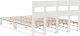 vidaXL vidaXL Rama łóżka bez materaca, biała, 120x200 cm, drewno sosnowe 8
