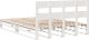vidaXL vidaXL Rama łóżka bez materaca, biała, 135x190 cm, lite drewno sosnowe 8