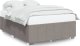 vidaXL vidaXL Rama łóżka bez materaca, taupe, 140x190 cm, obita tkaniną 2