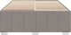 vidaXL vidaXL Rama łóżka bez materaca, taupe, 140x190 cm, obita tkaniną 4