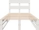 vidaXL vidaXL Rama łóżka bez materaca, biała, 100x200 cm, lite drewno sosnowe 4