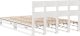 vidaXL Rama łóżka bez materaca, biała, 120x190 cm, lite drewno sosnowe 8