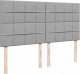 vidaXL vidaXL Łóżko kontynentalne z materacem, jasnoszare, tkanina 200x200 cm 9