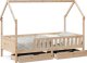 vidaXL vidaXL Rama łóżka dziecięcego z szufladami, 80x200 cm, sosnowa 2