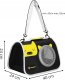 Springos Transporter dla kota, królika, psa do 10 kg 24 x 40 x 24 cm torba transportowa, czarno- żółto- szary UNIWERSALNY 12