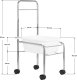 Activeshop Brodzik do pedicure na kółkach chrom 6