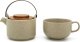 Bredemeijer Bredemeijer Tea-for-one Umea beige / Acacia Lid  142024 1