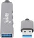 Serwer plików Manhattan MANHATTAN 4Port USB-A Hub 3x480Mbit/s 1xGbit/s USB-A Stecker 2