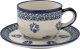 Bolesławiec Filiżanka ceramiczna 200 ml + spodek Bolesławiec Dekor 224 1