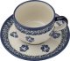 Bolesławiec Filiżanka ceramiczna 200 ml + spodek Bolesławiec Dekor 224 1