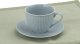 DUO Filiżanka porcelanowa 320 ml + spodek Dalia Niebieska 1