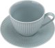 DUO Filiżanka porcelanowa 320 ml + spodek Dalia Niebieska 2