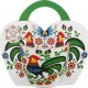 DUO Kubek porcelanowy 460 ml Koguty Folk 2