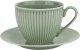 DUO Filiżanka porcelanowa 320 ml + spodek Dalia Zielona 1