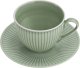 DUO Filiżanka porcelanowa 320 ml + spodek Dalia Zielona 1