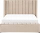 Beliani Łóżko welurowe z ławką 160 x 200 cm beżowe NOYERS 3
