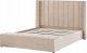 Beliani Łóżko welurowe z ławką 160 x 200 cm beżowe NOYERS 4