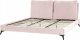 Beliani Łóżko welurowe 180 x 200 cm różowe MELLE 6