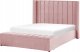 Beliani Łóżko welurowe z ławką 140 x 200 cm różowe NOYERS 6