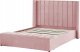 Beliani Łóżko welurowe z ławką 140 x 200 cm różowe NOYERS 7