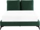 Beliani Łóżko welurowe 140 x 200 cm zielone MELLE 14