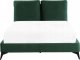 Beliani Łóżko welurowe 140 x 200 cm zielone MELLE 4