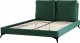 Beliani Łóżko welurowe 140 x 200 cm zielone MELLE 6