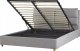 Beliani Łóżko z pojemnikiem welurowe 160 x 200 cm jasnoszare BATILLY 1