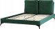 Beliani Łóżko welurowe 160 x 200 cm zielone MELLE 6