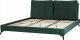Beliani Łóżko welurowe 180 x 200 cm zielone MELLE 6
