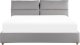 Beliani Łóżko z pojemnikiem welurowe 180 x 200 cm jasnoszare BATILLY 5