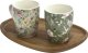Veroni Kubek porcelanowy 360 ml Grande jasnozielony wzór 2 4