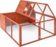 Tectake Składany kojec dla królików 159 x 109 x 55 cm - brązowy 2