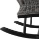 Tectake Fotel bujany rattanowy Rovigo 150kg - szary 4