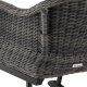 Tectake Fotel bujany rattanowy Rovigo 150kg - szary 7