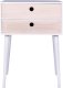 House Nordic House Nordic Stolik nocny Annelies, biel i naturalne drewno 1