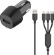 Ładowarka 2GO 2GO KFZ-Ladegerät 3000mA 3in1 Micro-USB, Lightning, USB-C sw 1