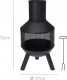 Palenisko ogrodowe Ambiance Kominek metalowy, 76 cm 3