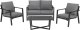 1DEA.me Meble Ogrodowe Aluminiowe Sofa + Dwa Fotele + Stolik 11