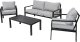 Ramiz Meble Ogrodowe Aluminiowe Sofa + Dwa Fotele + Stolik 1