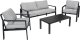 Ramiz Meble Ogrodowe Aluminiowe Sofa + Dwa Fotele + Stolik 4