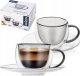 Orion Filiżanki termiczne ze spodkiem z podwójną ścianką do kawy espresso DOUBLE 90 ml 2 szt. 1