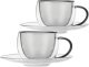 Orion Filiżanki termiczne ze spodkiem z podwójną ścianką do kawy espresso DOUBLE 90 ml 2 szt. 3