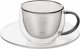 Orion Filiżanki termiczne ze spodkiem z podwójną ścianką do kawy espresso DOUBLE 90 ml 2 szt. 5