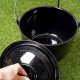 Ambiance Kociołek węgierski wiszący emaliowany z pokrywką 20 cm, 3,8 l 4