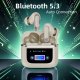 Słuchawki słuchawki bluetooth 5.4 v8 aktywna redukcja szumów anc ekran dotykowy gold 4