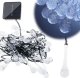 Lampki solarne ogrodowe sople 6,5m 30LED zimny biały 8