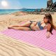 Mata plażowa koc piknikowy plażowy 200x200cm różowy 9
