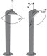 Lampa podłogowa BestService Lumax Vesta LOB203 lampa stojąca ogrodowa IP54 zewnętrzna nowoczesna słupek tuba rurka miska 1x6W LED 4000K grafit 2